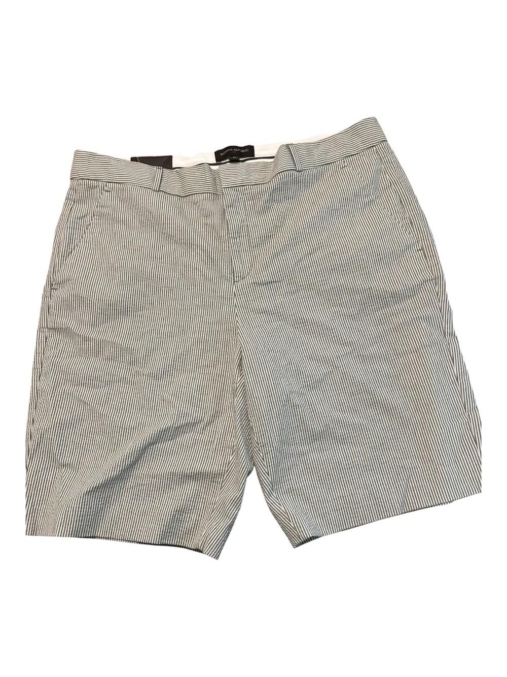 NWT Banana Republic Narrow Blue & White Stripe Flat-Front Shorts